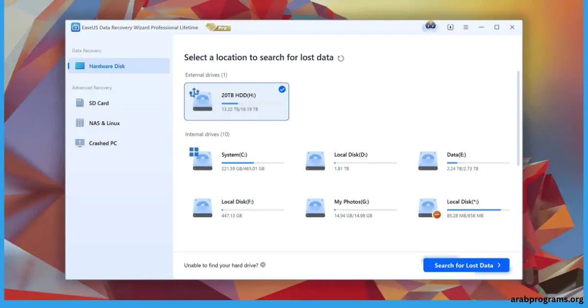 سيريال تفعيل برنامج easeus data recovery wizard