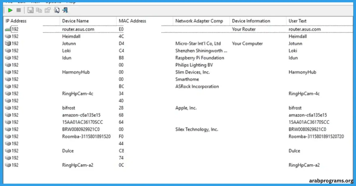 تحميل برنامج wireless network watcher للكمبيوتر