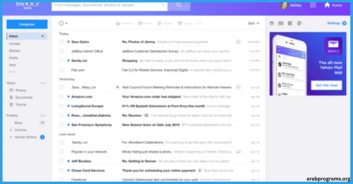 تحميل برنامج yahoo mail للكمبيوتر